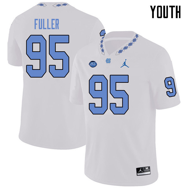 Jordan Brand Youth #95 William Fuller North Carolina Tar Heels College Football Jerseys Sale-White